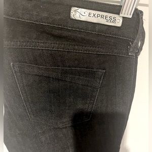 Express Black Washed Skinny Leg Jeans